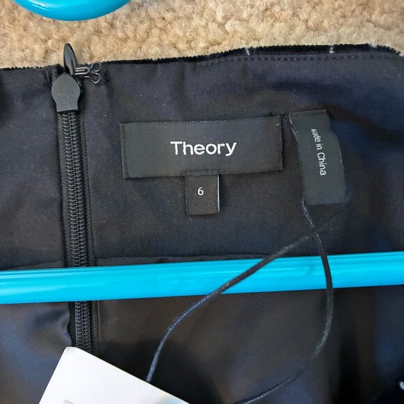 NWT Theory Velvet Black Polka Dot Midi Dress - Picture 3 of 5